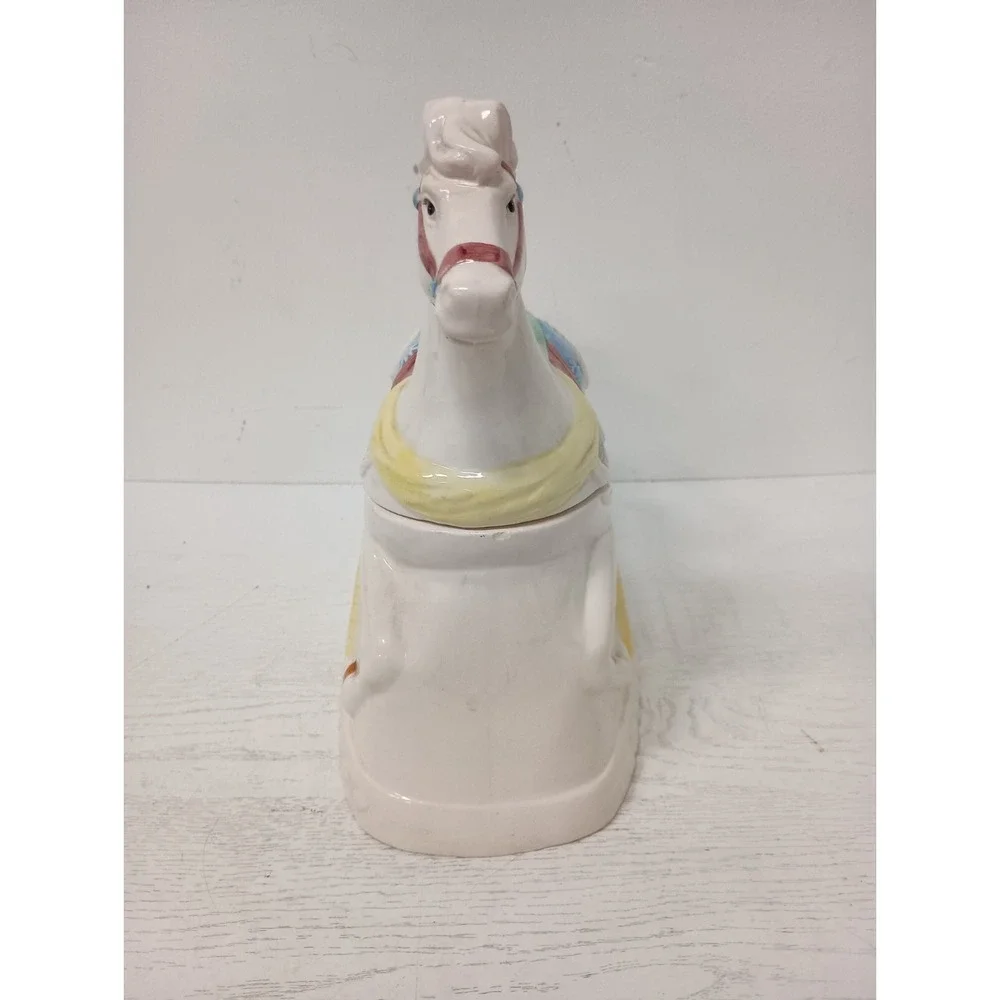 Vintage Heritage Mint Carousel Horse Carnival Ride Cookie Jar Ceramic Figural